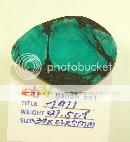 Sea green spiderweb freeform turquoise cabochon 28cts  